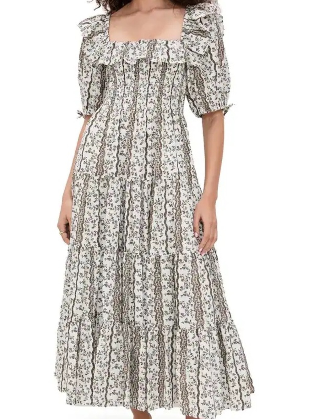 ISO Hill House Corinne Dress in Provence Floral/Mocha